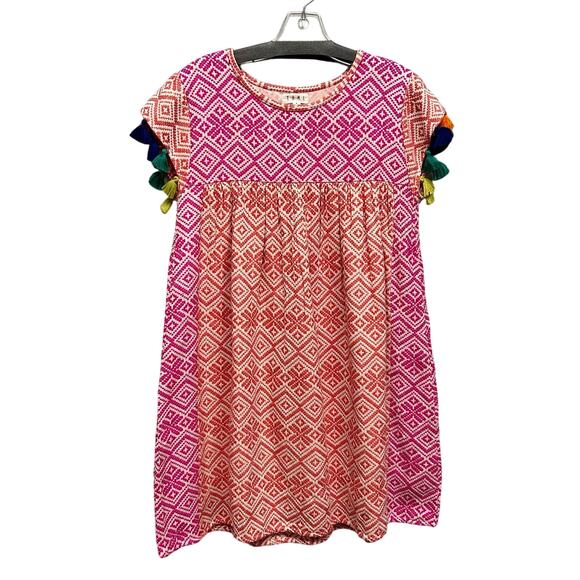 THML Multicolor Printed Tassel Sleeve Dress Small - Picture 1 of 6